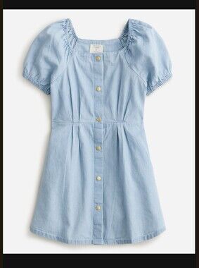 J. Crew Crewcuts Girls' button front chambray dress Size 6